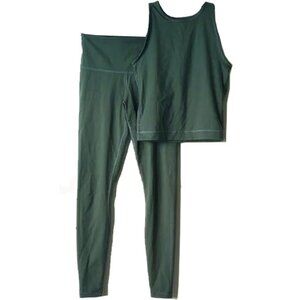 Everlane The Perform High Neck Longline Bra Top High Rise Ankle Athletic Legging